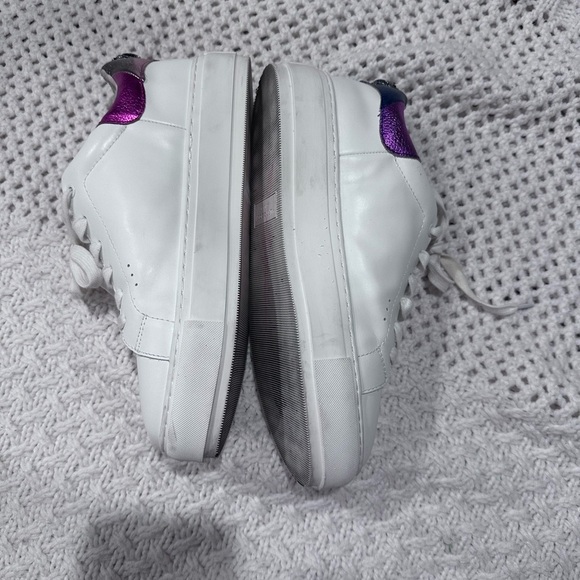 KURT GEIGER LONDON size 42  USA 10 Women's White Sneakers with Rainbow Accents - Picture 6 of 15